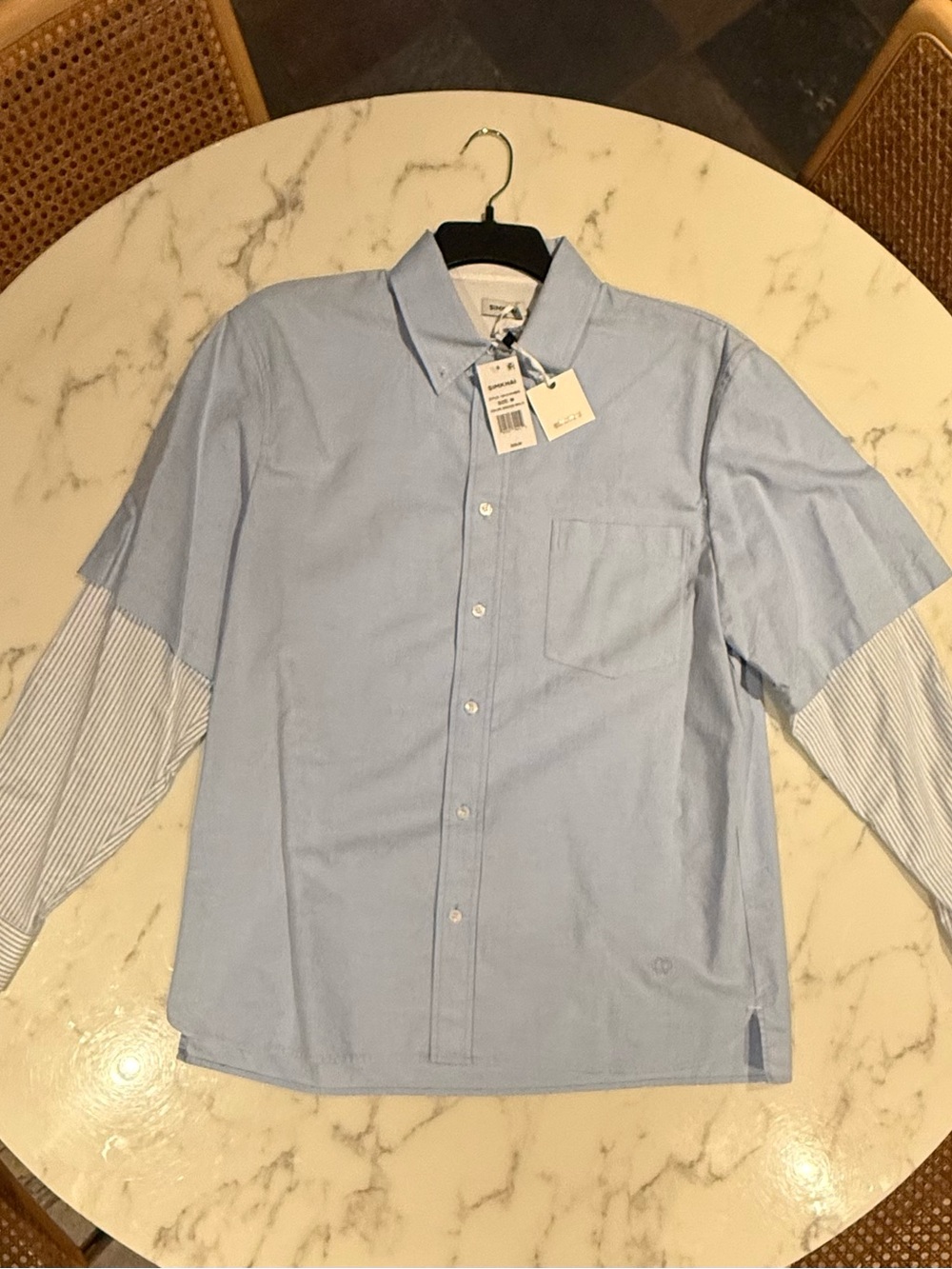 Simkhai Quade Double Sleeve Shirt - Size medium *BRAND NEW!